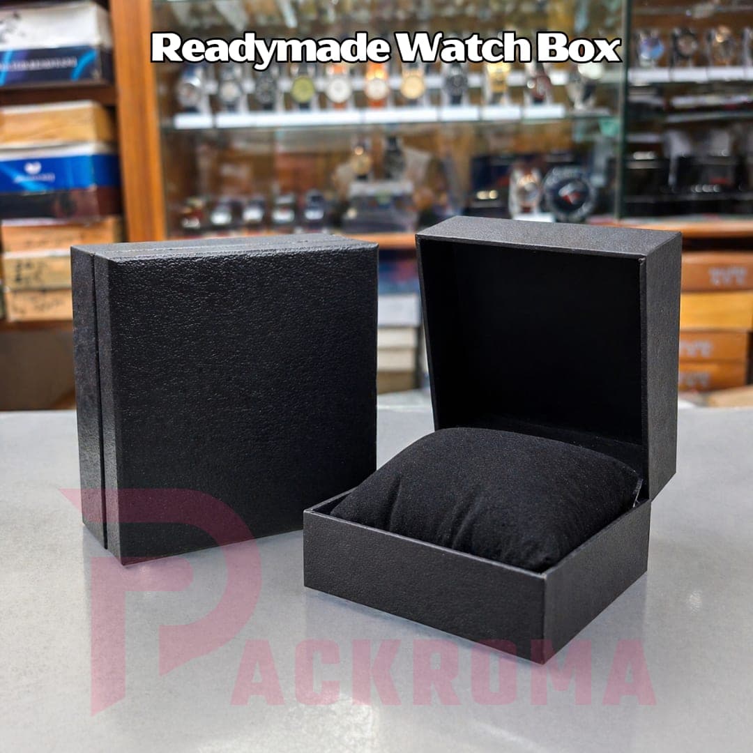 4" × 4" × 2.2" Premium Watch Box with Cushion – Luxury Hard Board Packaging Box thumbnail 2